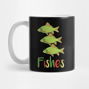 Green and Red Tropical Fish Trio Mug
